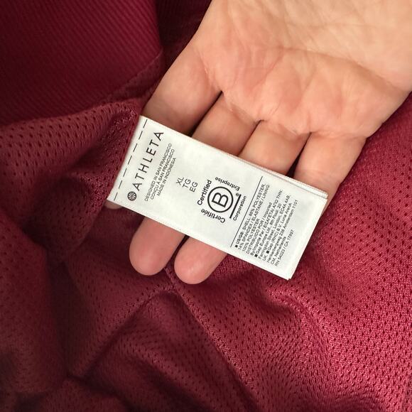 Athleta Brooklyn Bomber Jacket Maroon XL - Picture 5 of 5